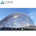 Space frame roofing coal storage bin